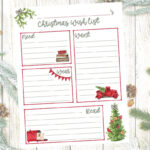 Want, Need, Wear, Read Christmas List Printable, Christmas Wish In Christmas List Template Want Need Wear Read