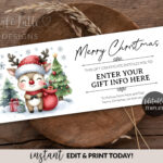 Weihnachten Geschenkgutschein Zum Ausdrucken, Überraschungs Throughout Christmas Present Card Template