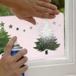 Window Decoration With Snow Spray And … – License Image – 12146463 With Christmas Snow Spray Template