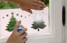 Window Decoration With Snow Spray And … – License Image – 12146463 with Christmas Snow Spray Template