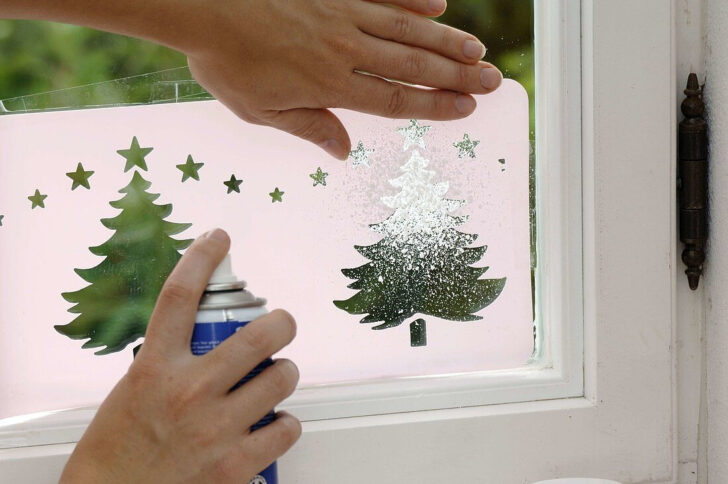 Christmas Snow Spray Template Christmas Snow Spray Template