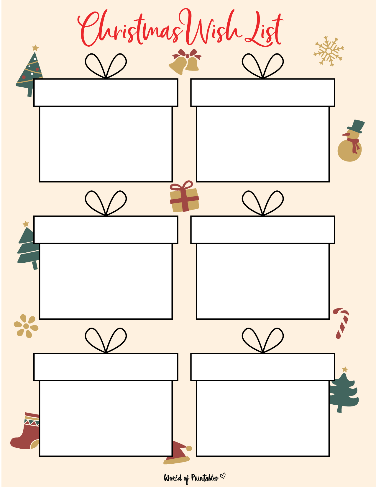 Wish List Templates - For Christmas, Amazon &amp;amp; Universal - World Of inside Christmas List Template With Links