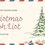 Wishlist Christmas Presentation In Cream Red Scrapbook Style With Regard To Christmas List Slide Show Template