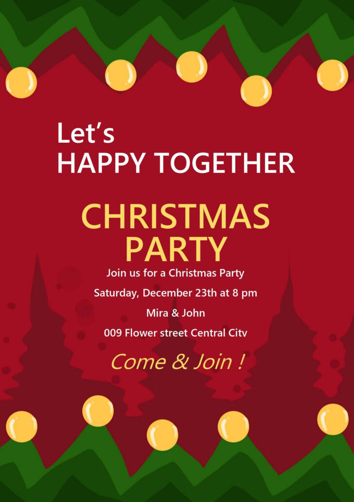 Christmas Party Invitation Letter Template Christmas Party Invitation Letter Template
