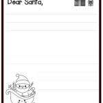 Write To Santa: Free Printable Letter Templates For Kids   Eduflakes Regarding Christmas Letter Template Black And White