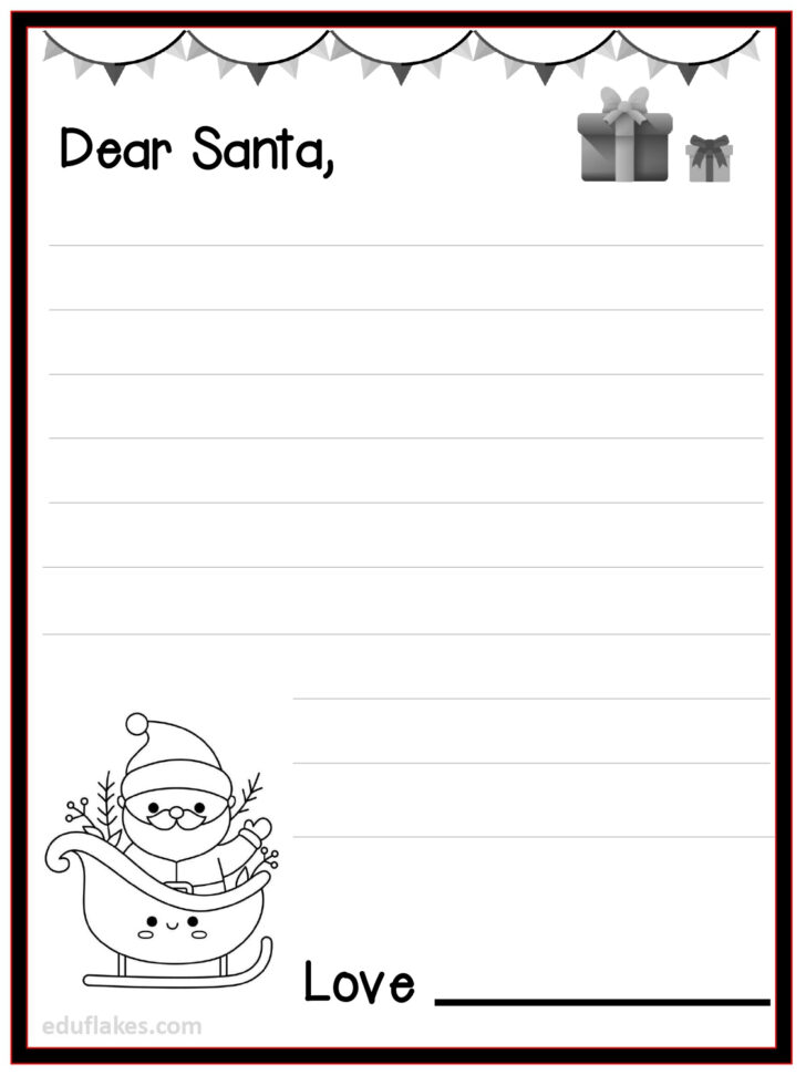 Christmas Letter Template Black and White Christmas Letter Template Black and White