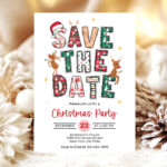 Xmas Save The Date   Etsy.de With Christmas Save The Date Template