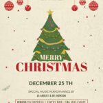 Xmas Tree Flyer Template In Adobe Photoshop In Christmas Tree Flyer Template