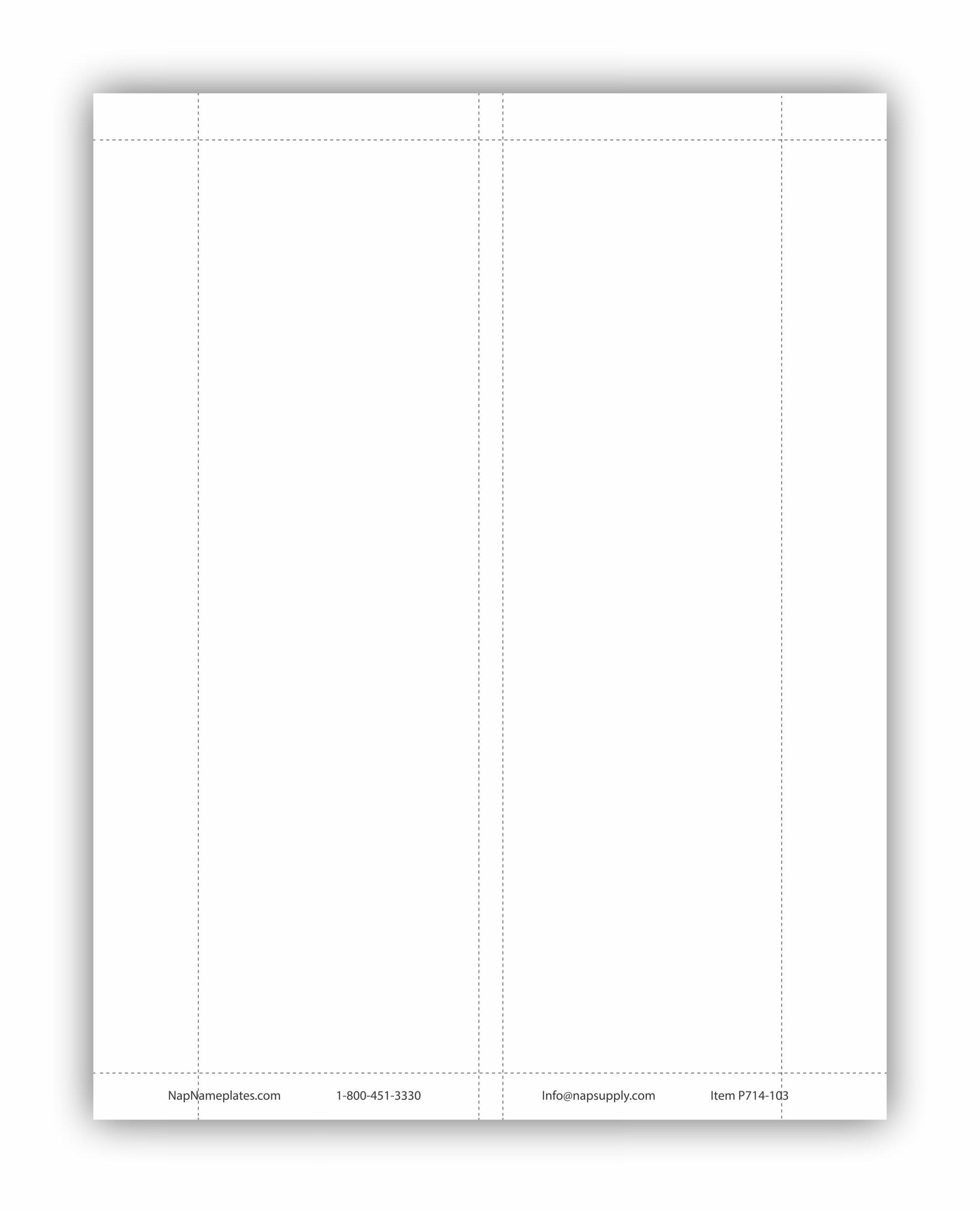10 X 3 Printable Paper Nameplates