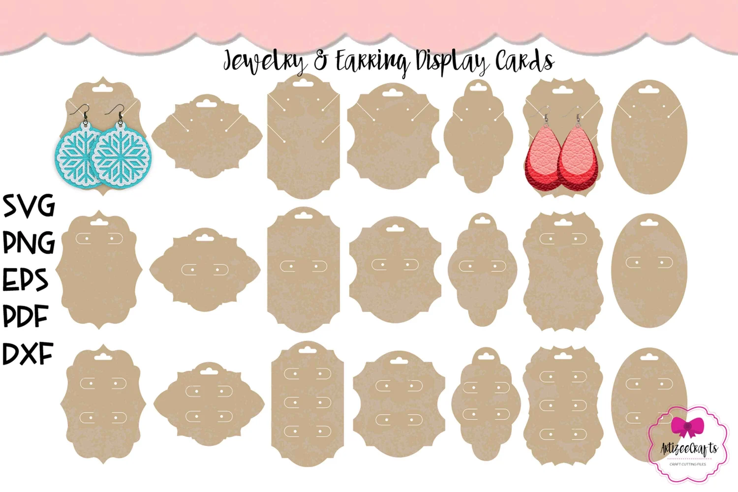 free printable earring card template