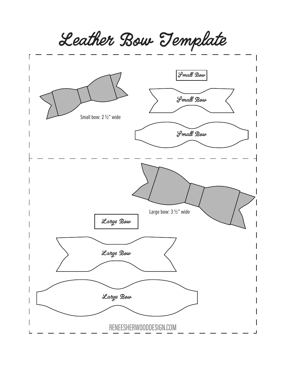 2 5 3 5 Inch Bow Templates 2 5 3 5 Inch Bow Templates