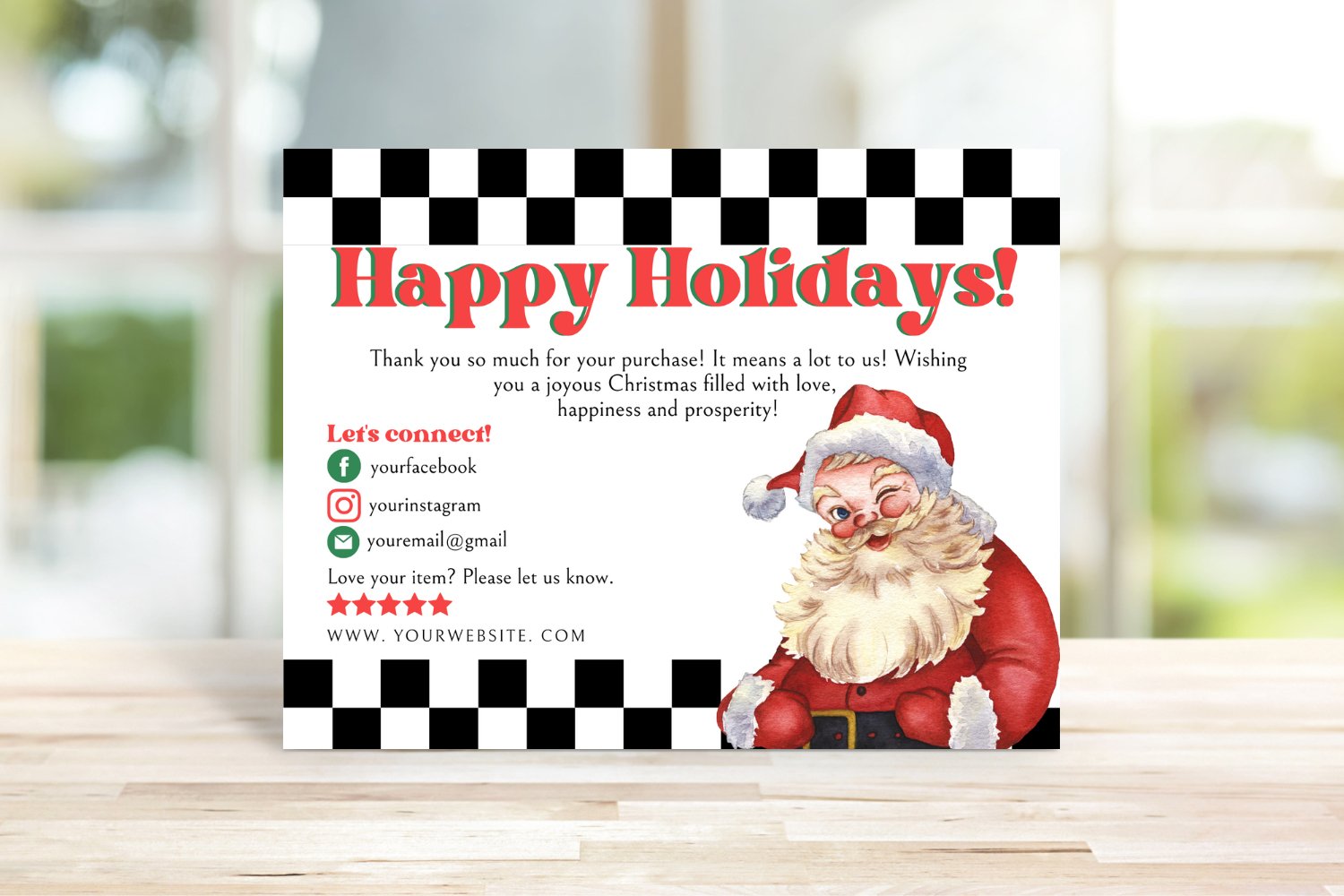 2200379 Retro Christmas Thank You Card For Small Business 2200379 Retro Christmas Thank You Card For Small Business