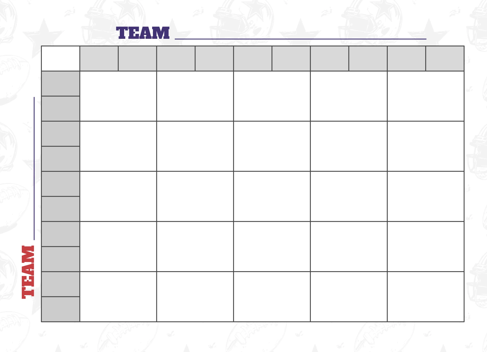 free printable football squares template