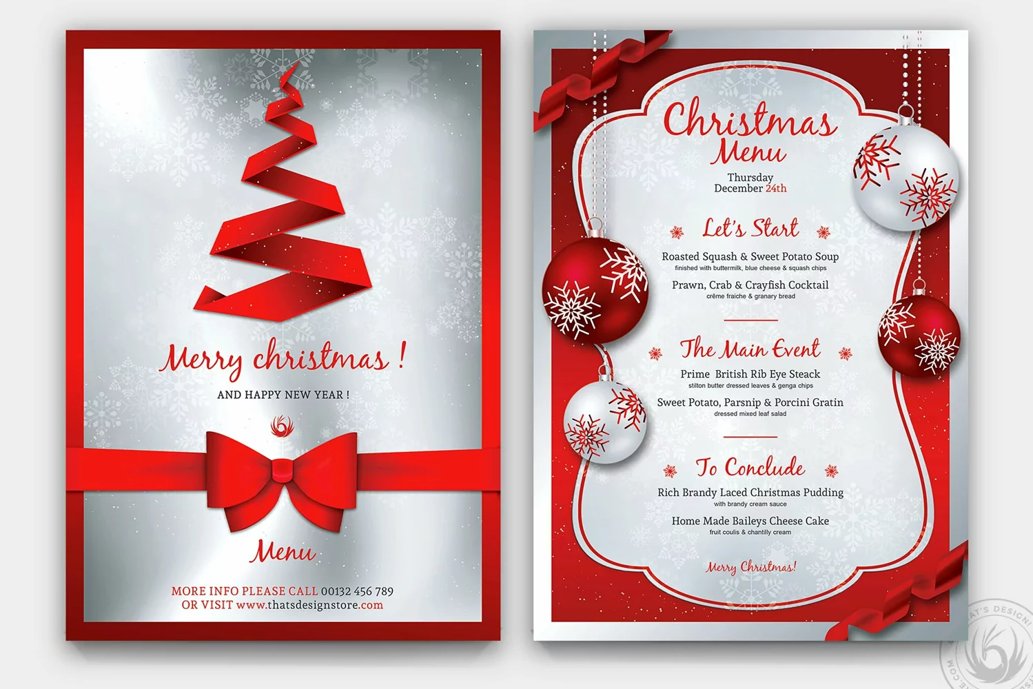 34461 Christmas Menu Template V4