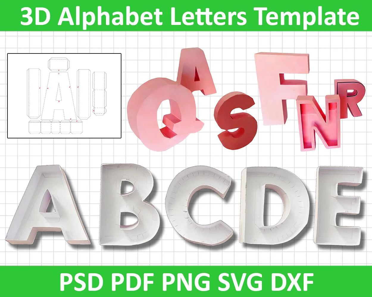 free printable 3d letters template free printable 3d letters template