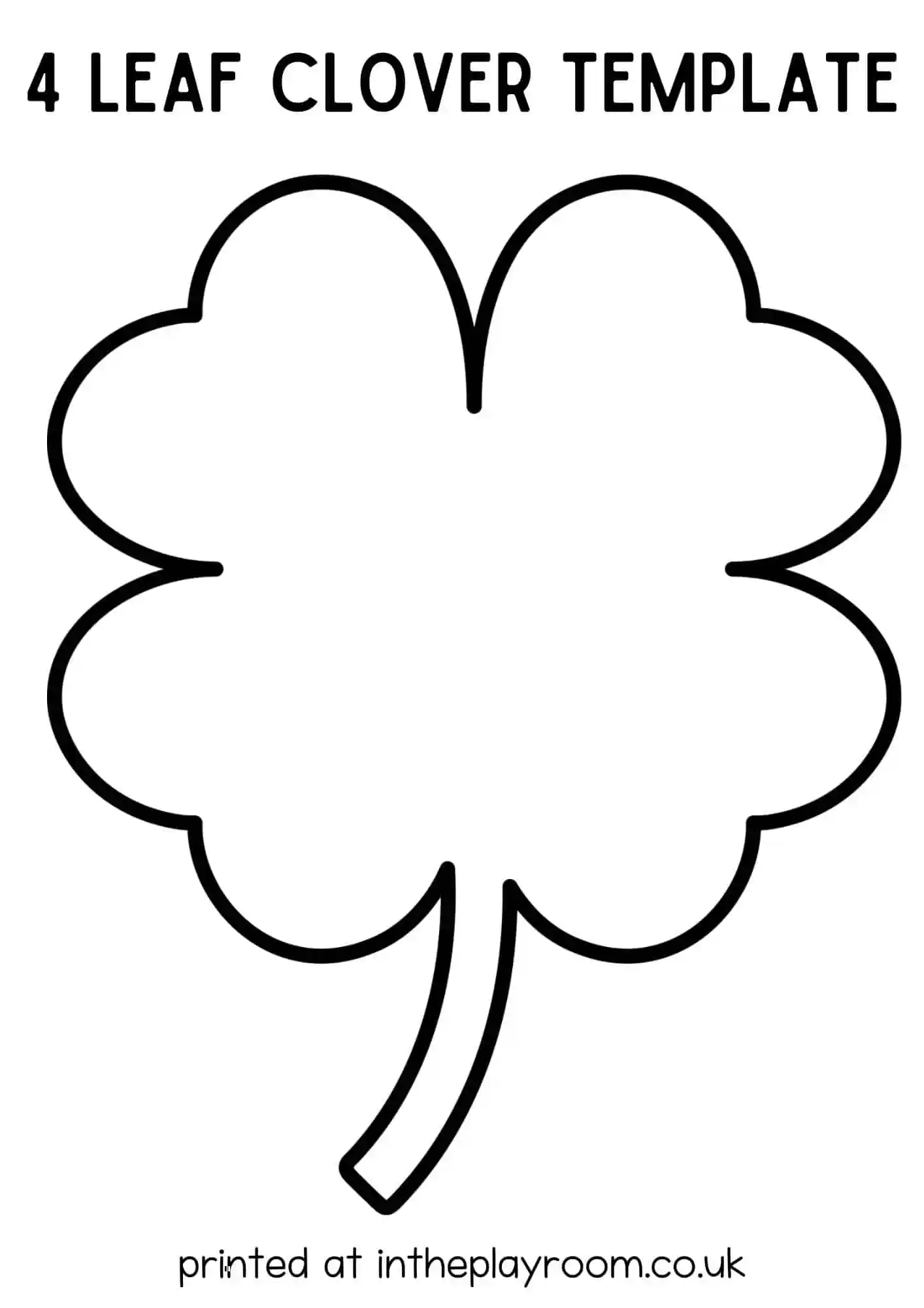 4 Leaf Clover Template
