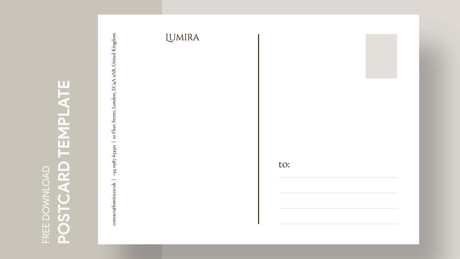 5x7 Postcard Free Google Docs Template