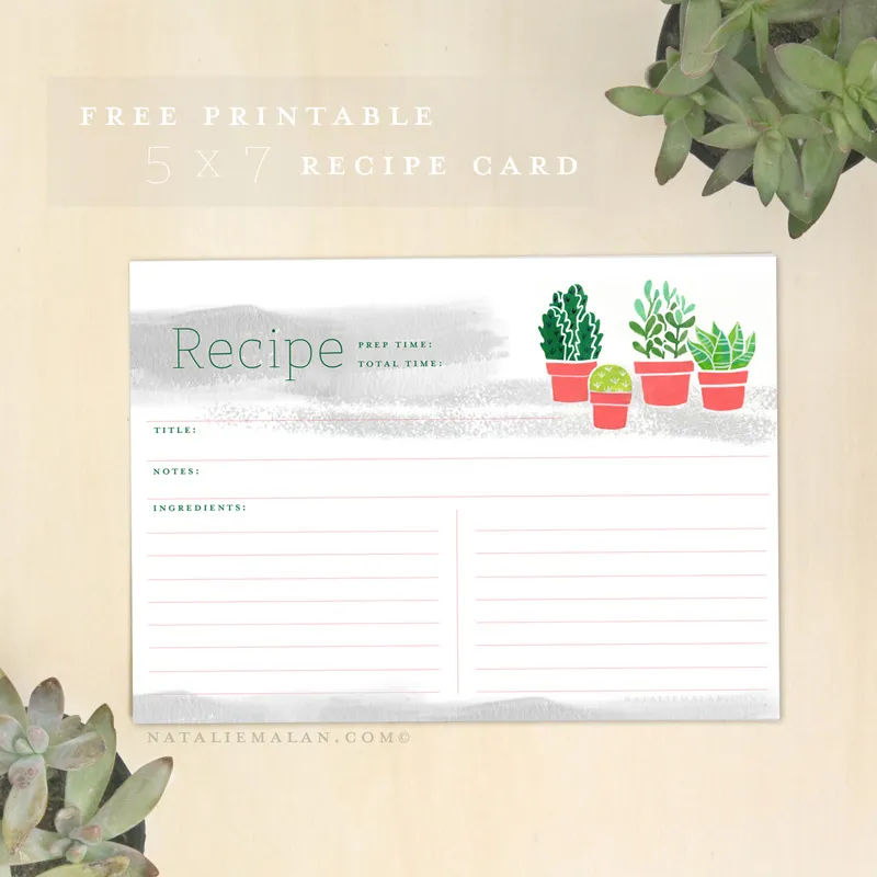free printable 5x7 card template