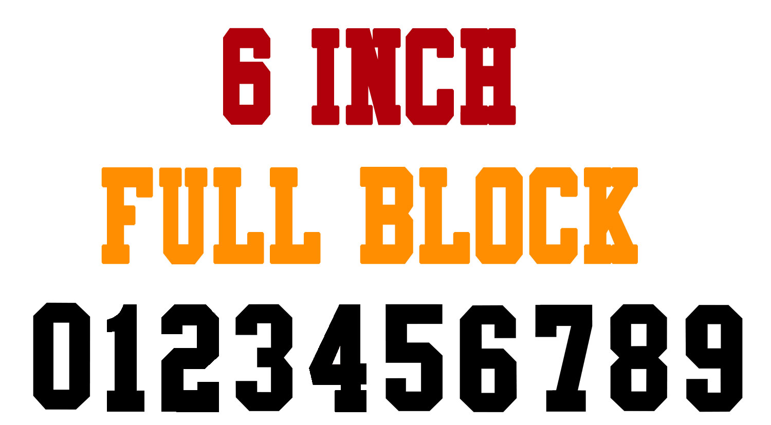 6 Inch Full Block Number Stencils