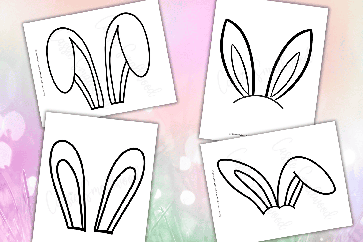 8 Cute Bunny Ear Templates 8 Cute Bunny Ear Templates