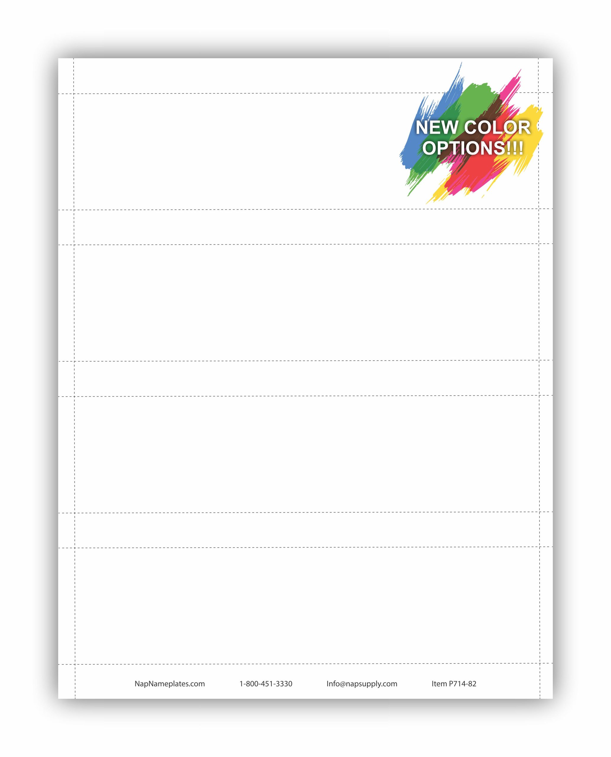 8 X 2 Nameplate Paper Stock 8 X 2 Nameplate Paper Stock