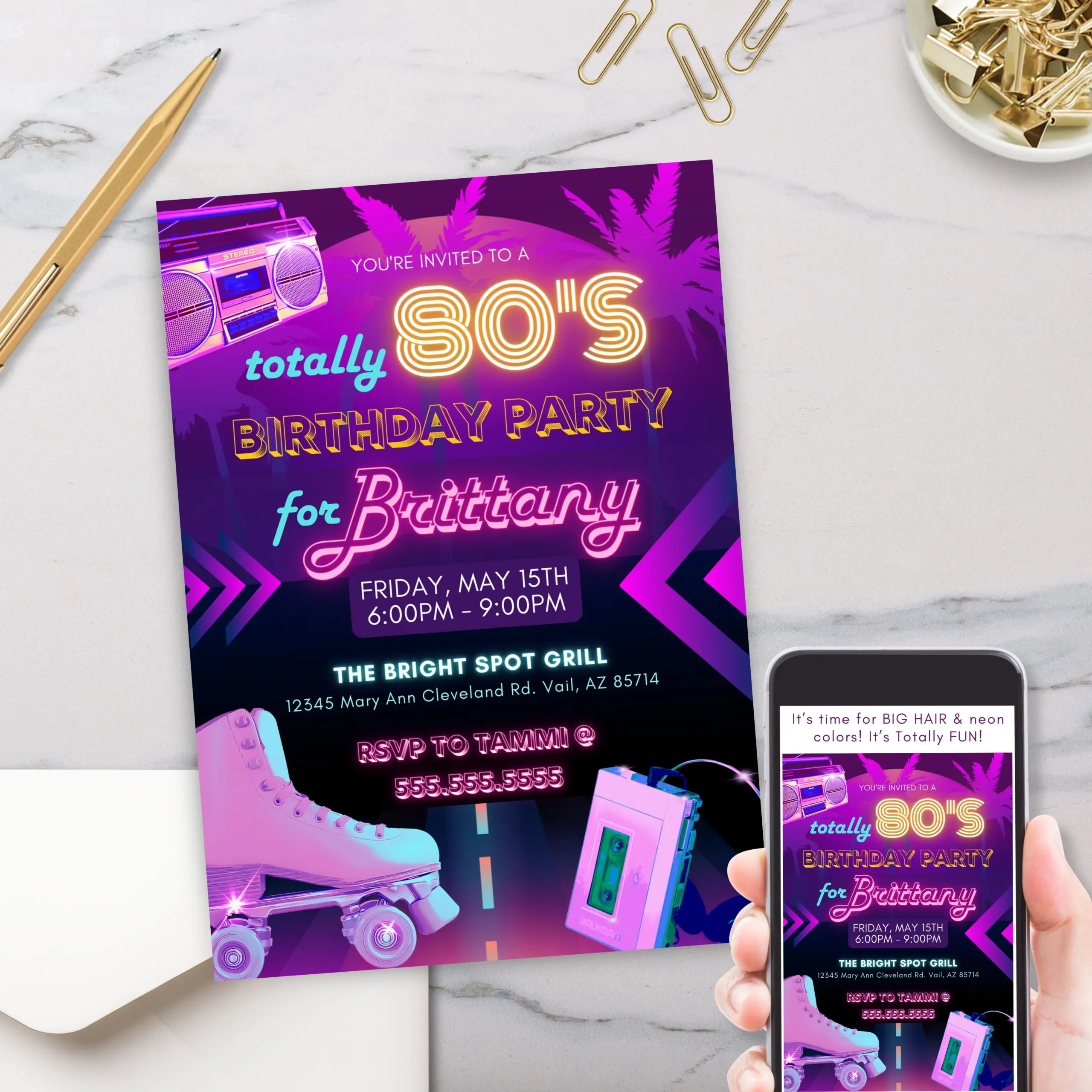 free printable 80s invitation template free printable 80s invitation template