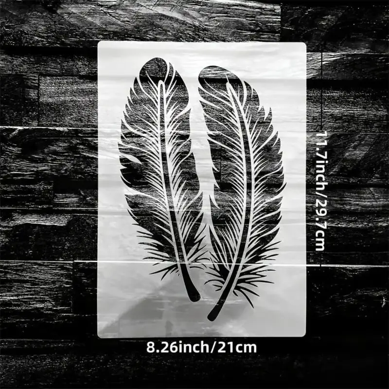 A Single Pack Of Mandala Feather Pattern Wall Stencil Reusable Spray Paint Template Measuring 8 3 11 7 Inches Suitable For Glass Canvas Walls Furniture Decoration Scrapbooking And Other Craft Painting G 605563224178664 A Single Pack Of Mandala Feather Pattern Wall Stencil Reusable Spray Paint Template Measuring 8 3 11 7 Inches Suitable For Glass Canvas Walls Furniture Decoration Scrapbooking And Other Craft Painting G 605563224178664