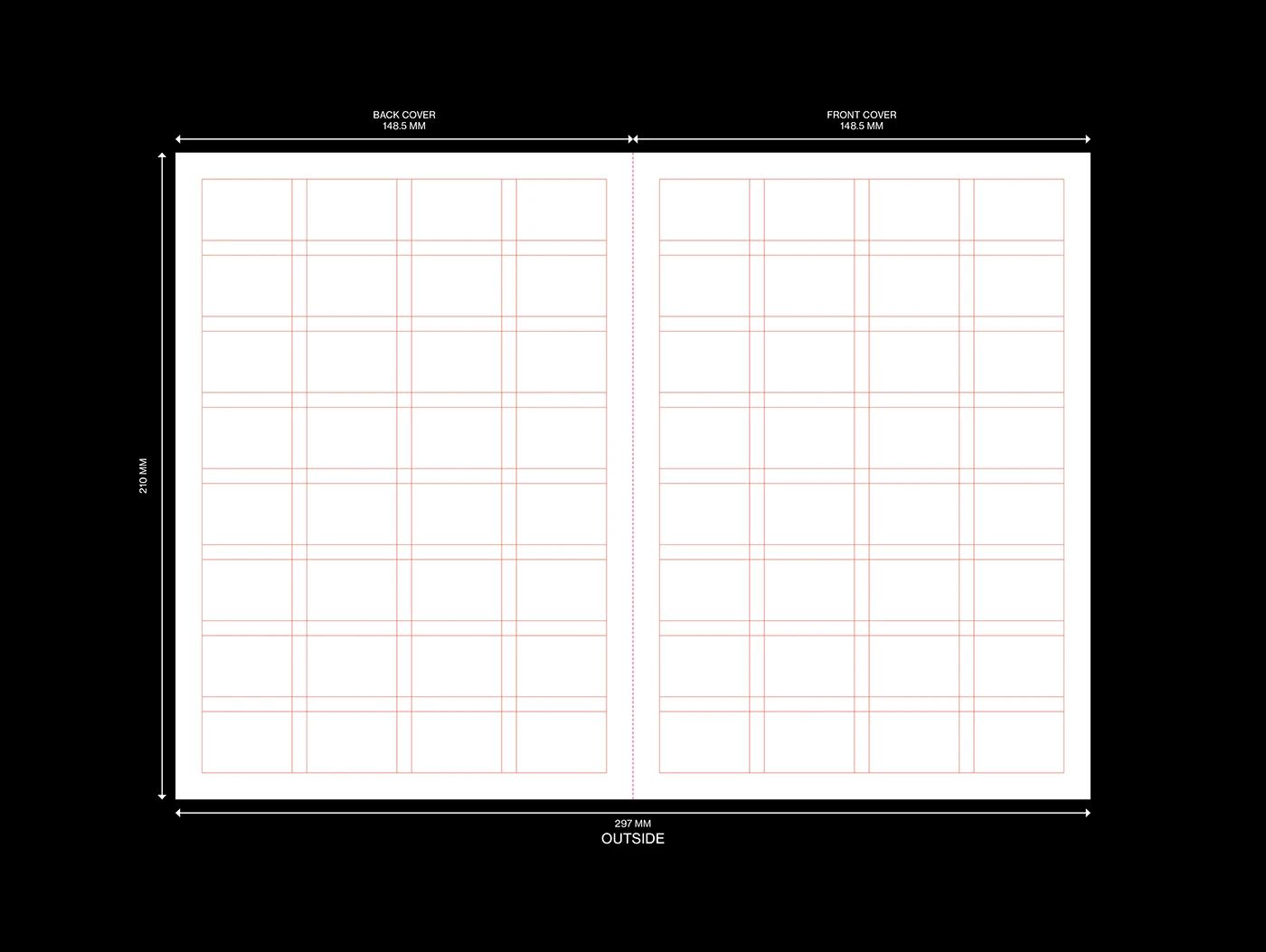 A5 Bifold Brochure Grid System For InDesign