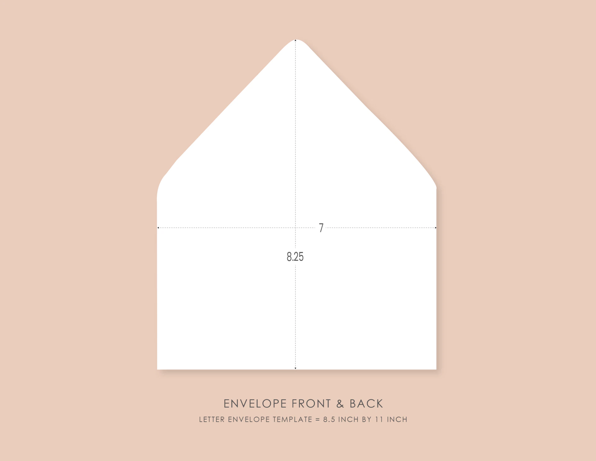 A7 Lined Envelope Template A7 Lined Envelope Template