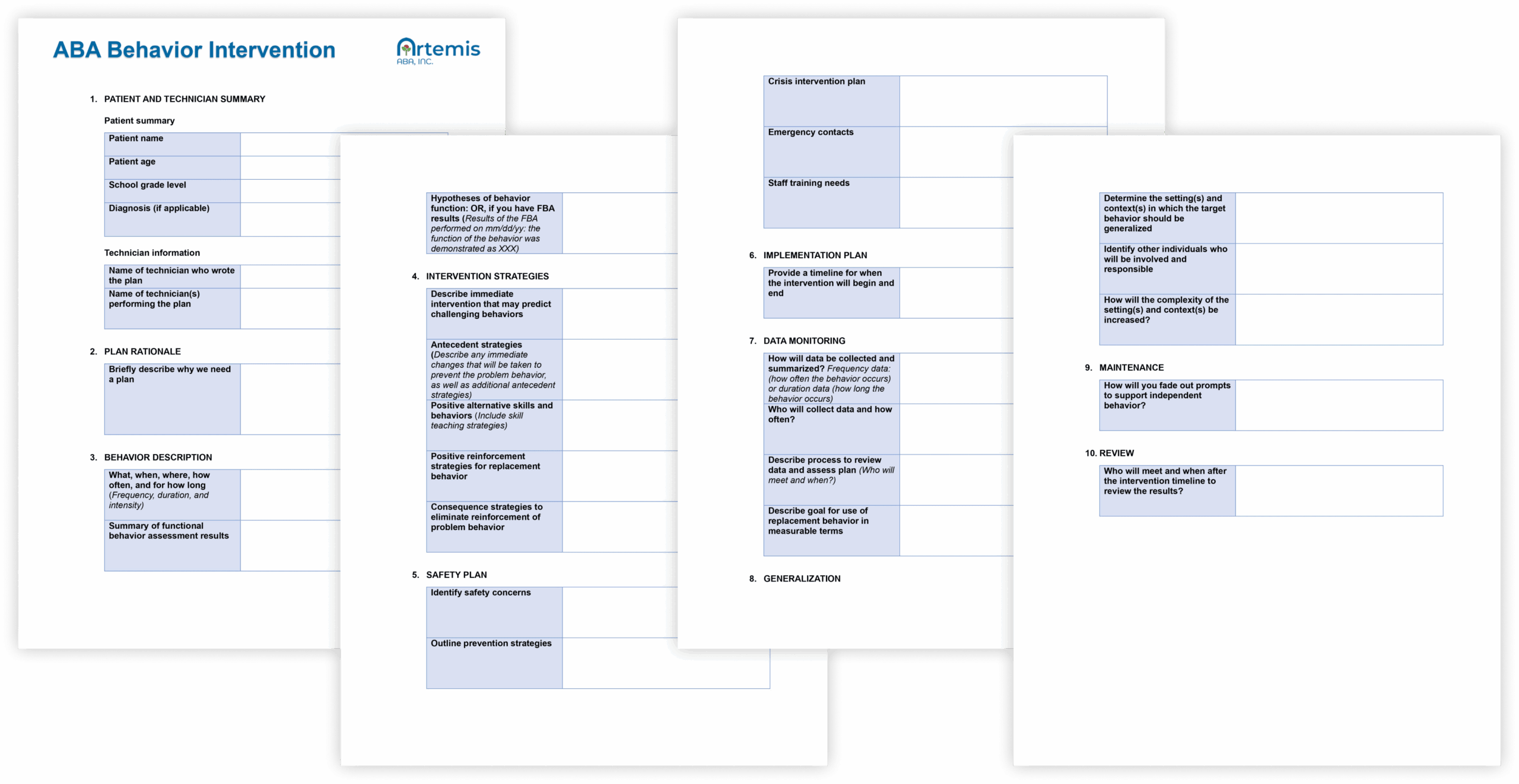 Aba Behavior Intervention Plan