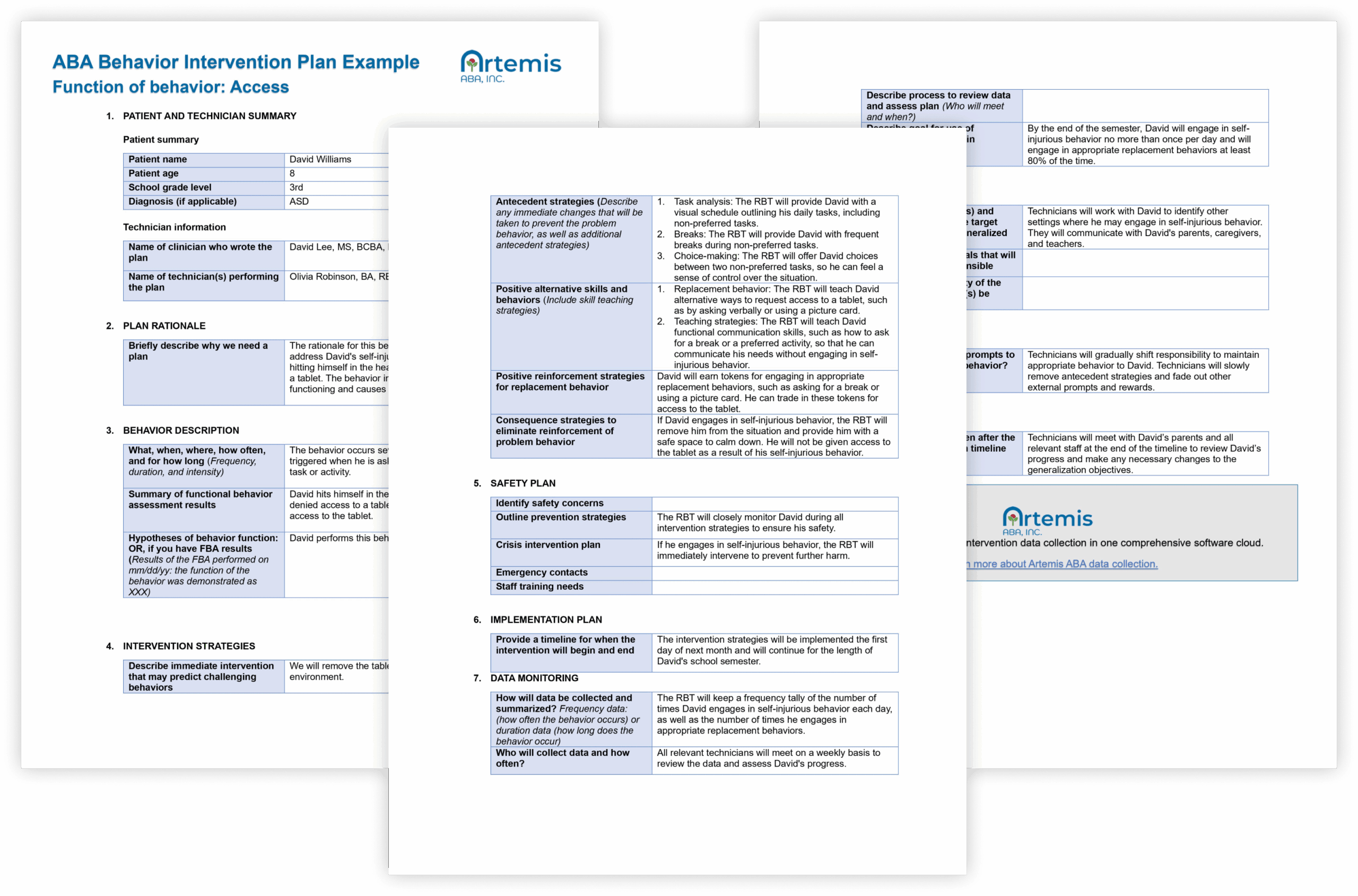 Aba Behavior Intervention Plan
