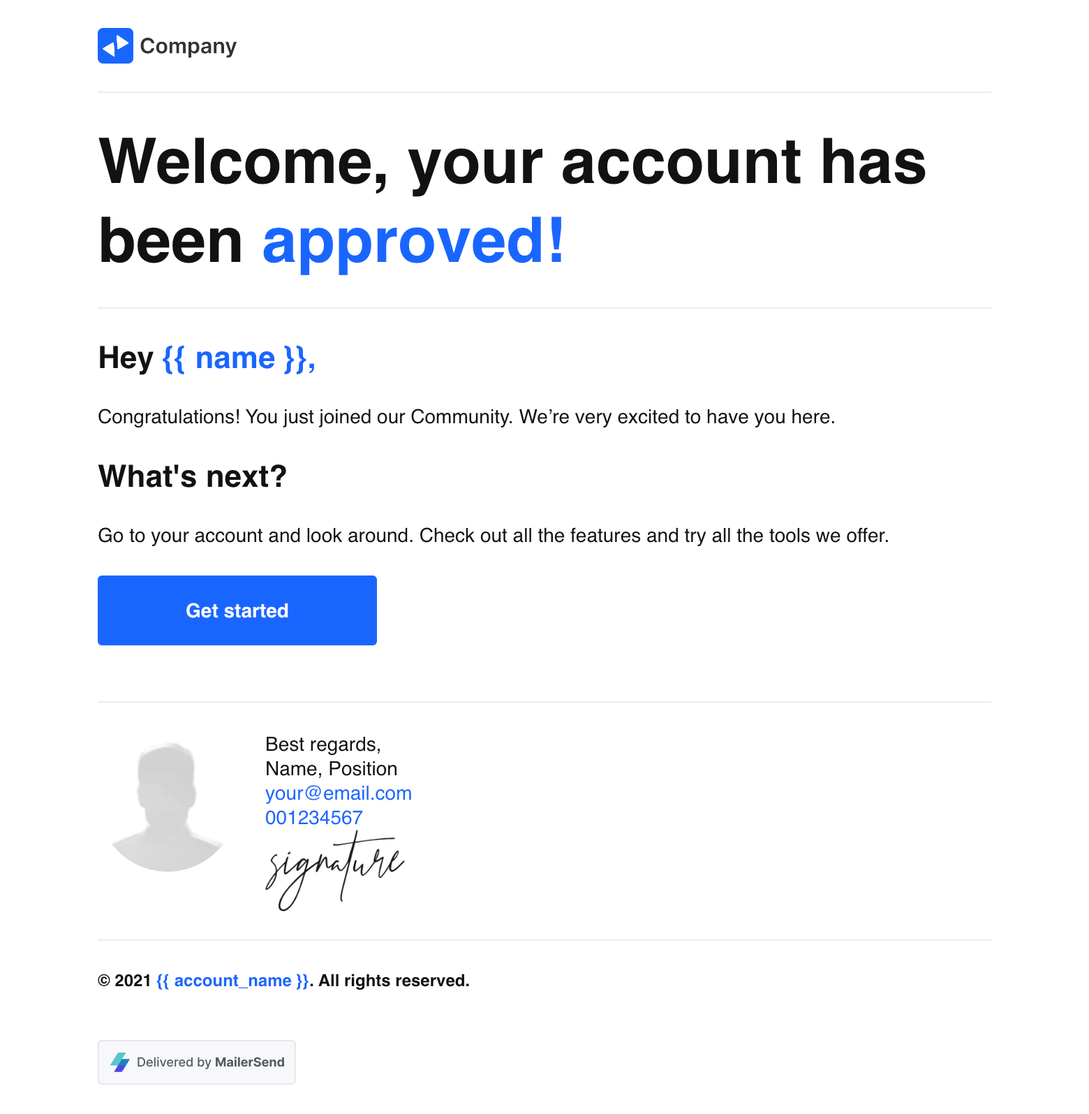 Account Approved Account Approved