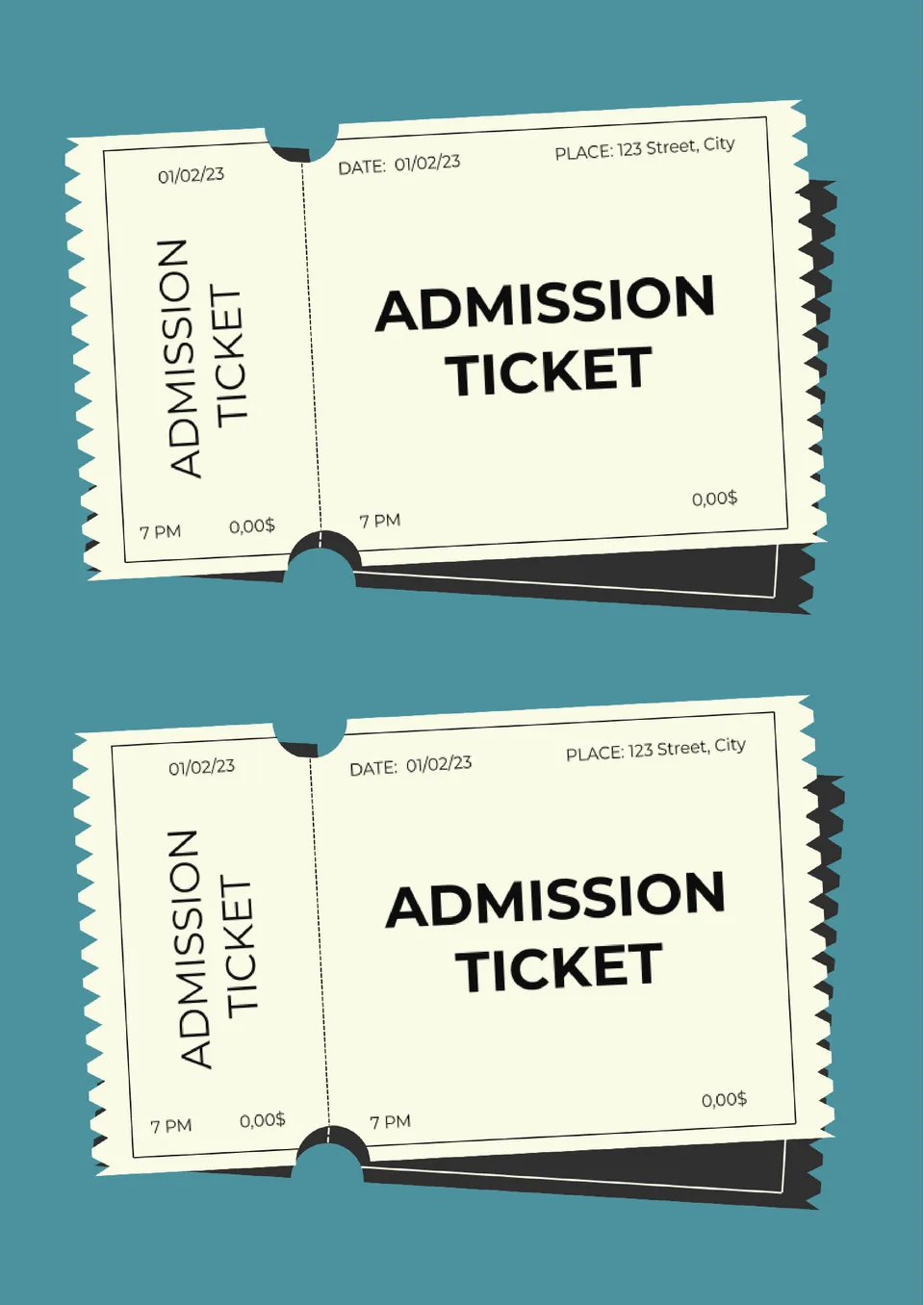 Admission Ticket Template