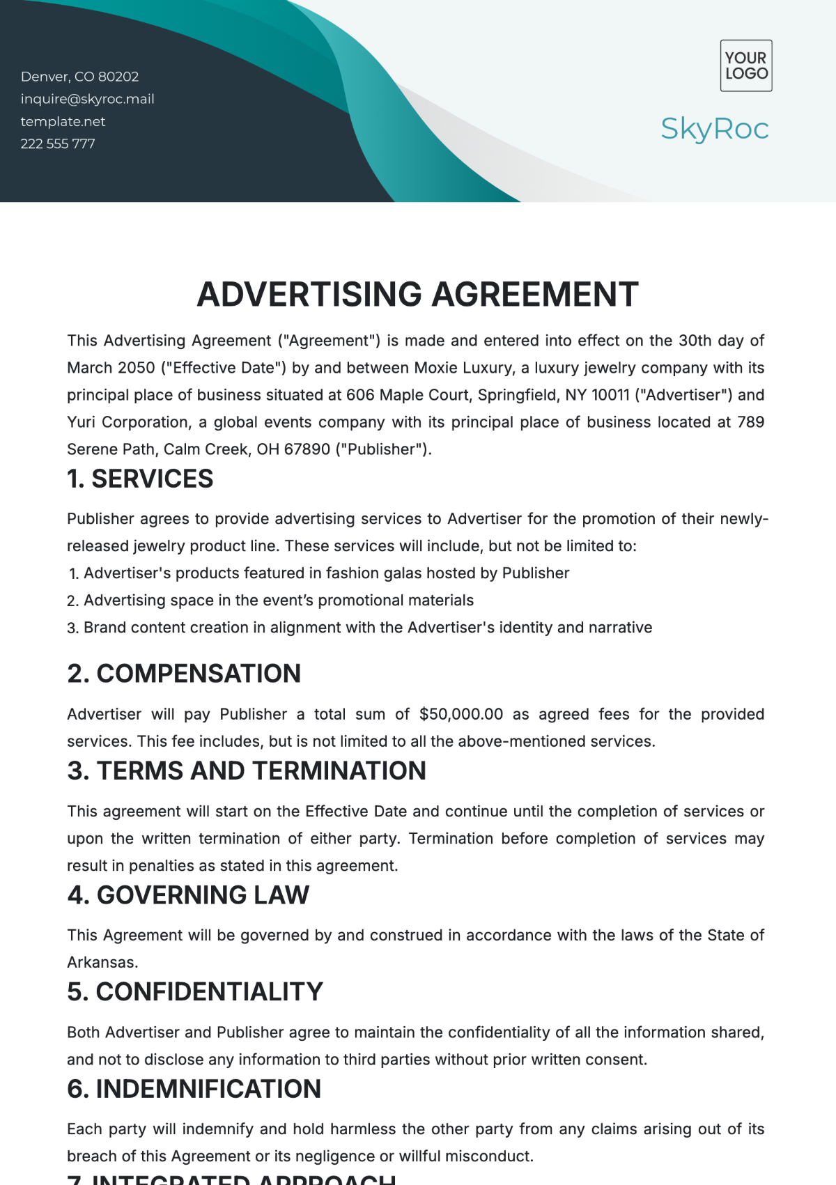 Advertising Agreement
