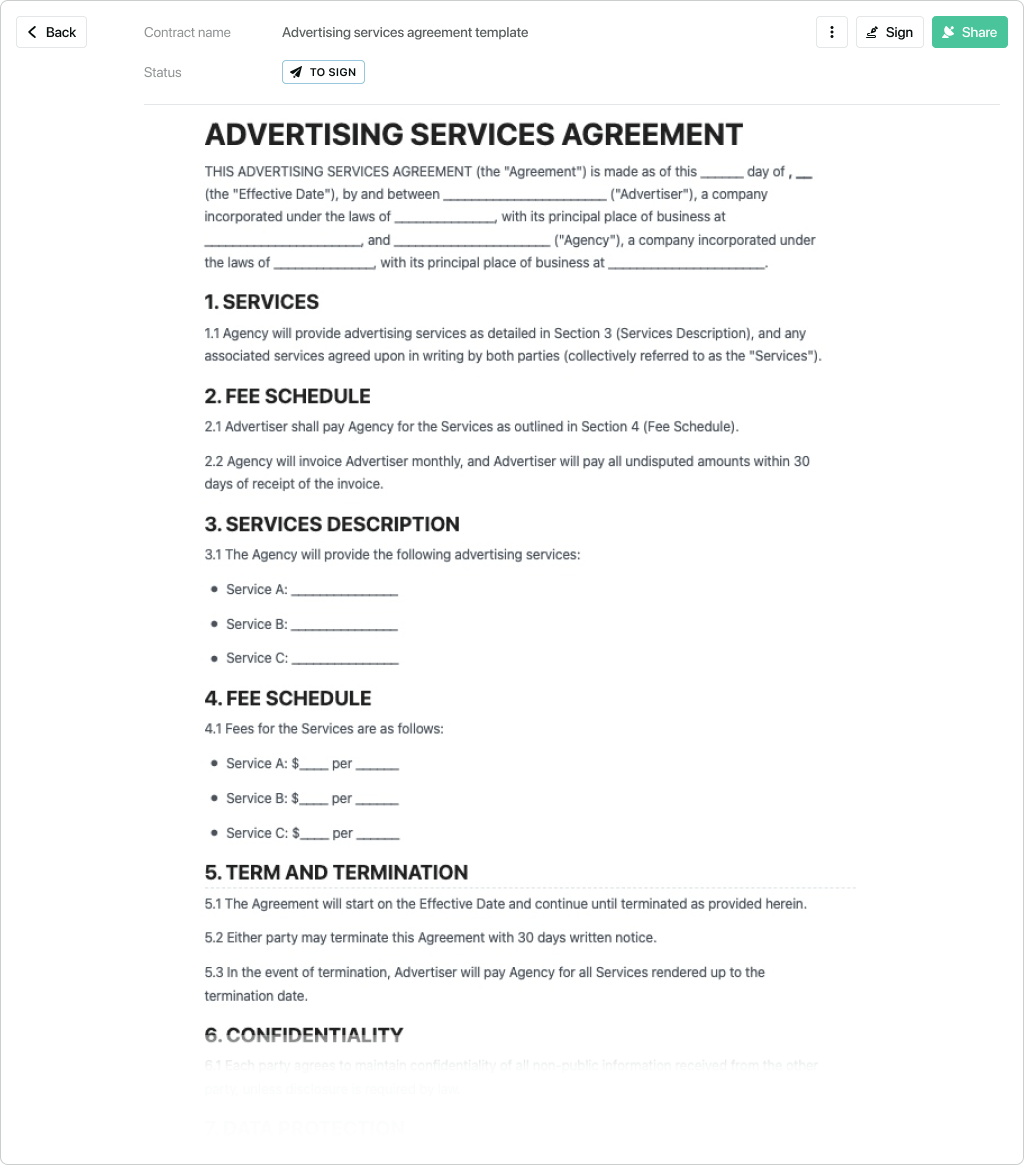 Advertising Agreement