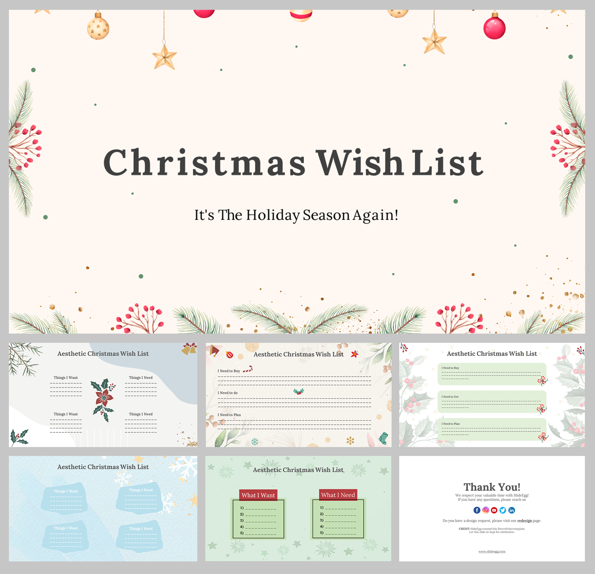 Aesthetic Christmas Wish List Paper