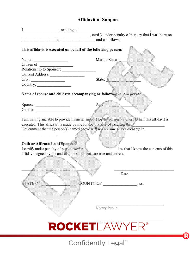 Affidavit Of Support