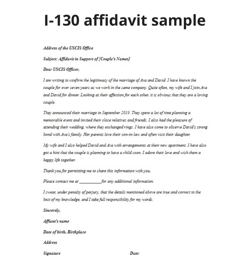 Affidavits From Friends And Family Affidavits From Friends And Family