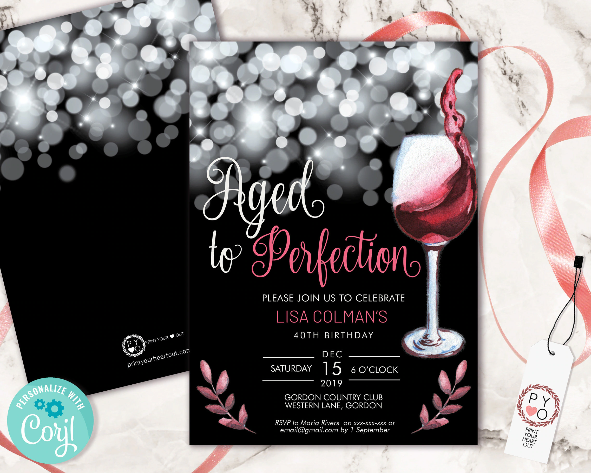 Aged To Perfection Wine Birthday