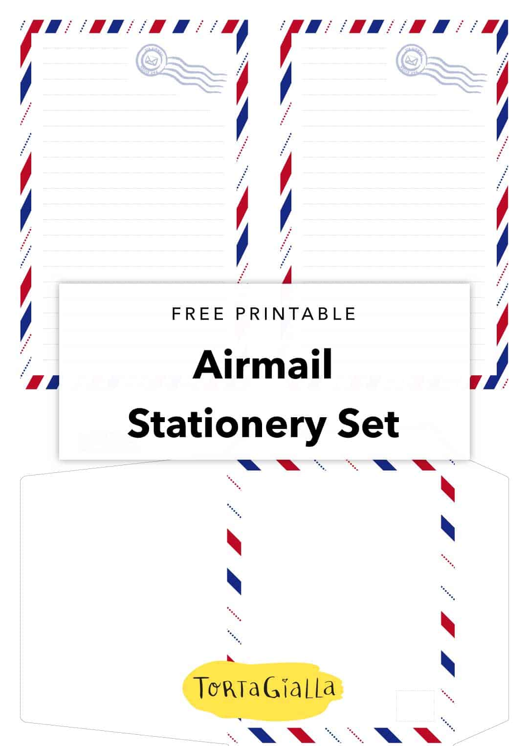 Airmail Stationery Set A Printable Freebie