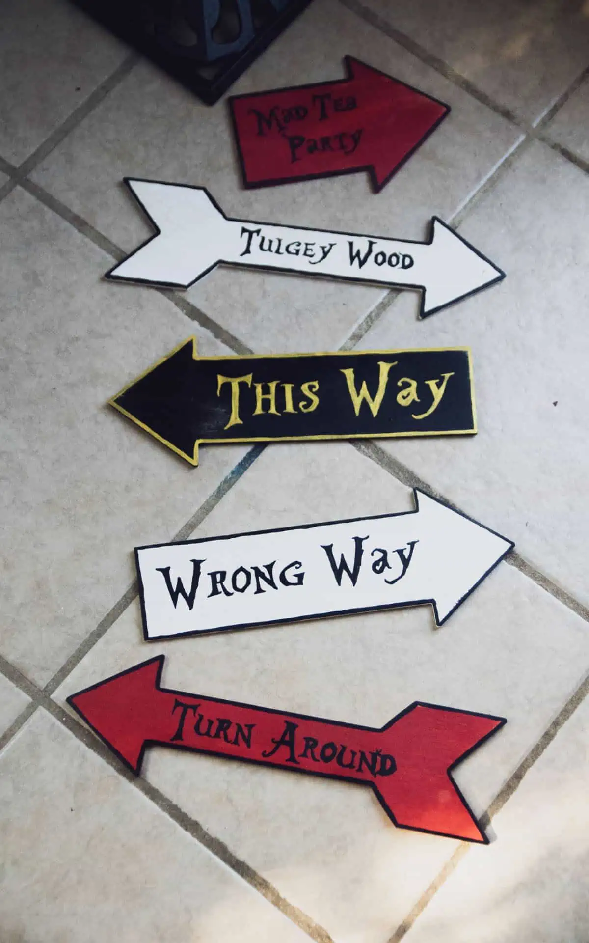 Alice In Wonderland Directional Sign Post Alice In Wonderland Directional Sign Post