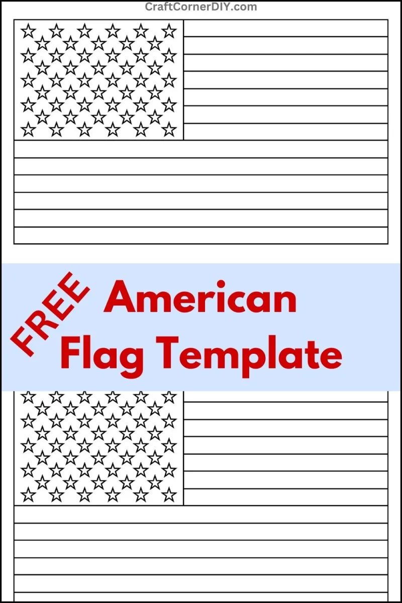 American Flag Template Free Printable Coloring Page American Flag Template Free Printable Coloring Page