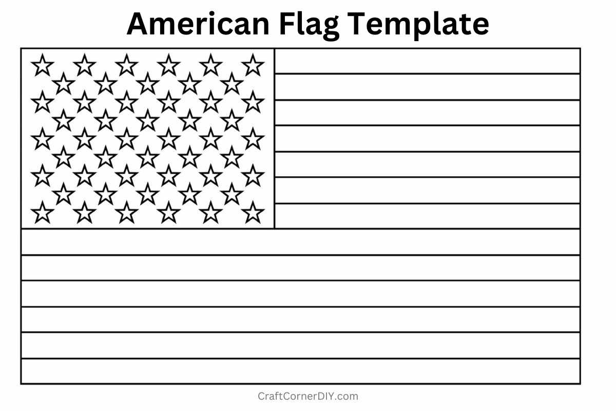 American Flag Template Free Printable Coloring Page American Flag Template Free Printable Coloring Page