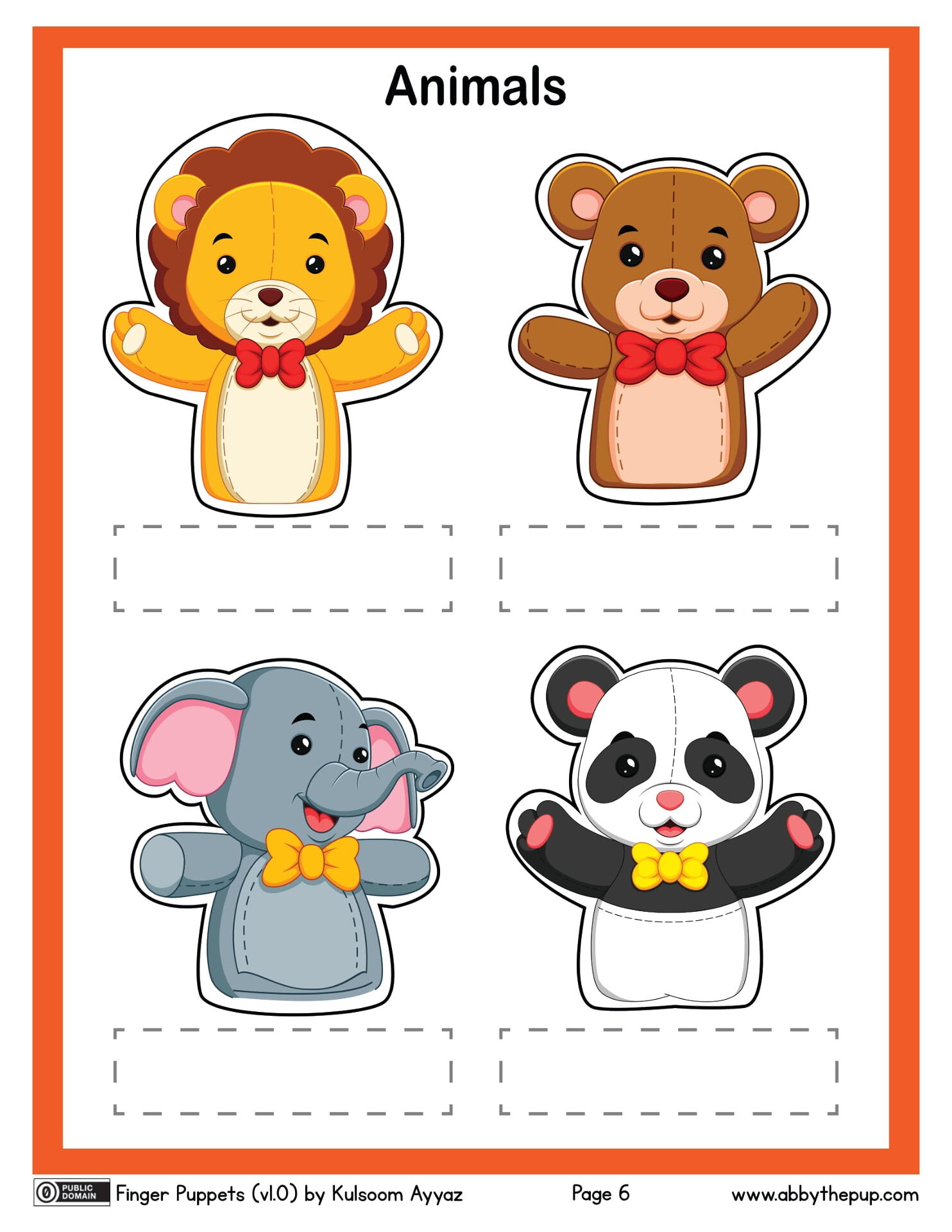 Animals Finger Puppets Animals Finger Puppets