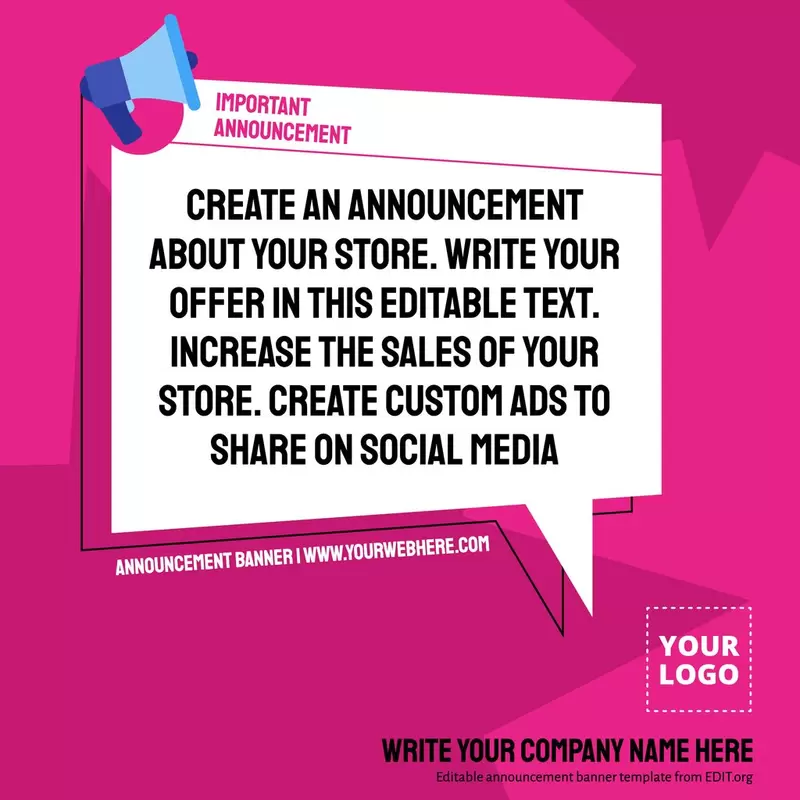Announcement Templates