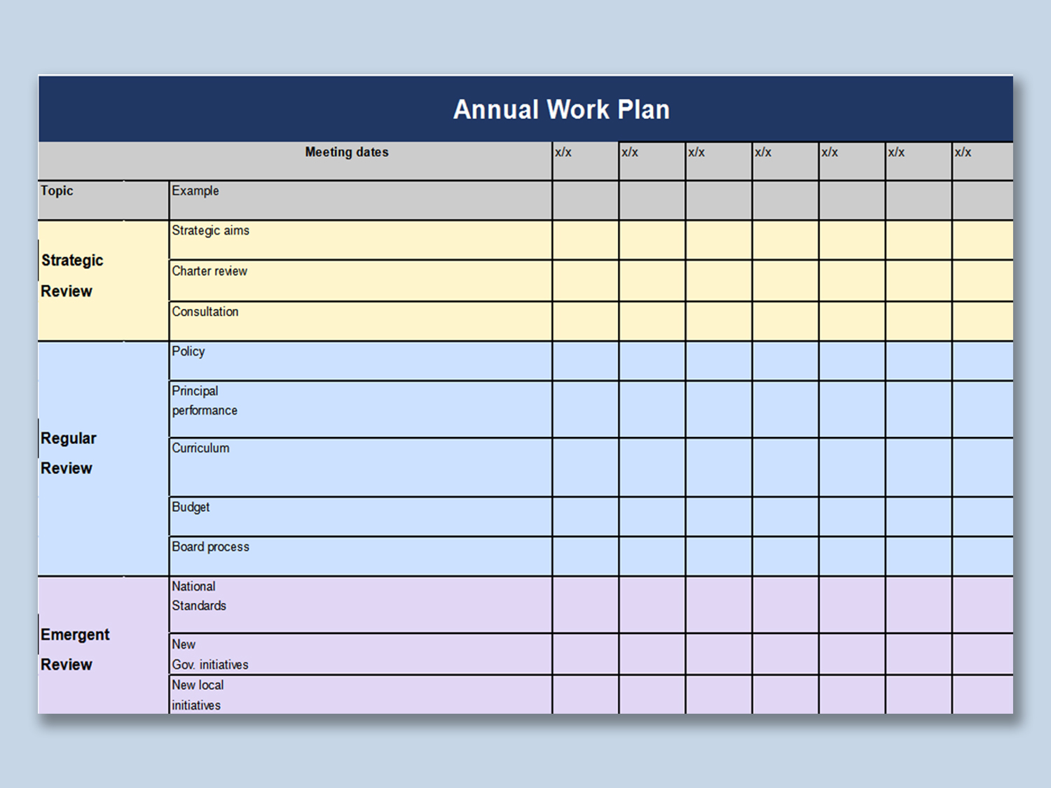 Annual Work Plan Xlsx Excel Plan Schedule A1cfdd55