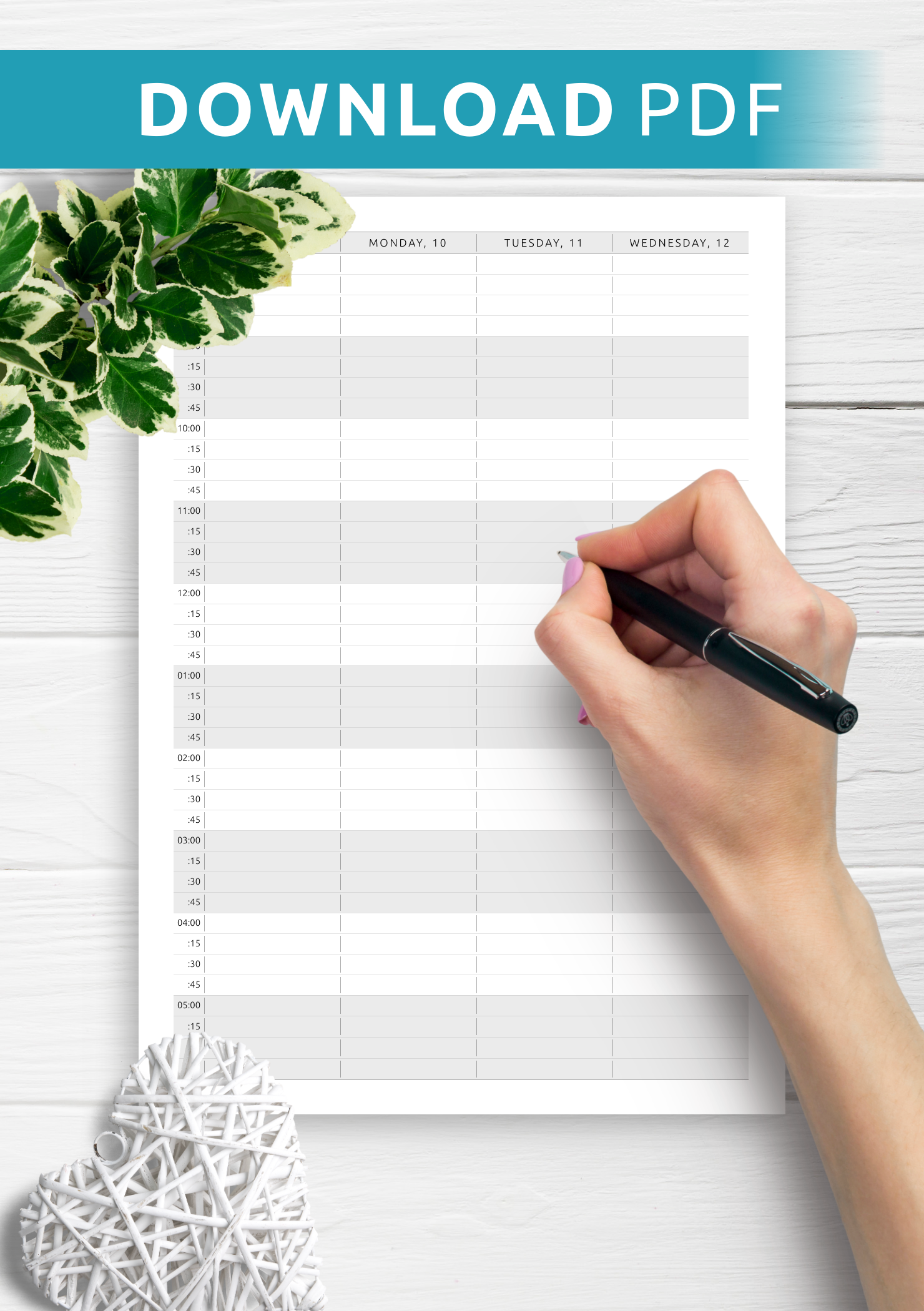 Appointment Calendar Vertical Appointment Calendar Vertical