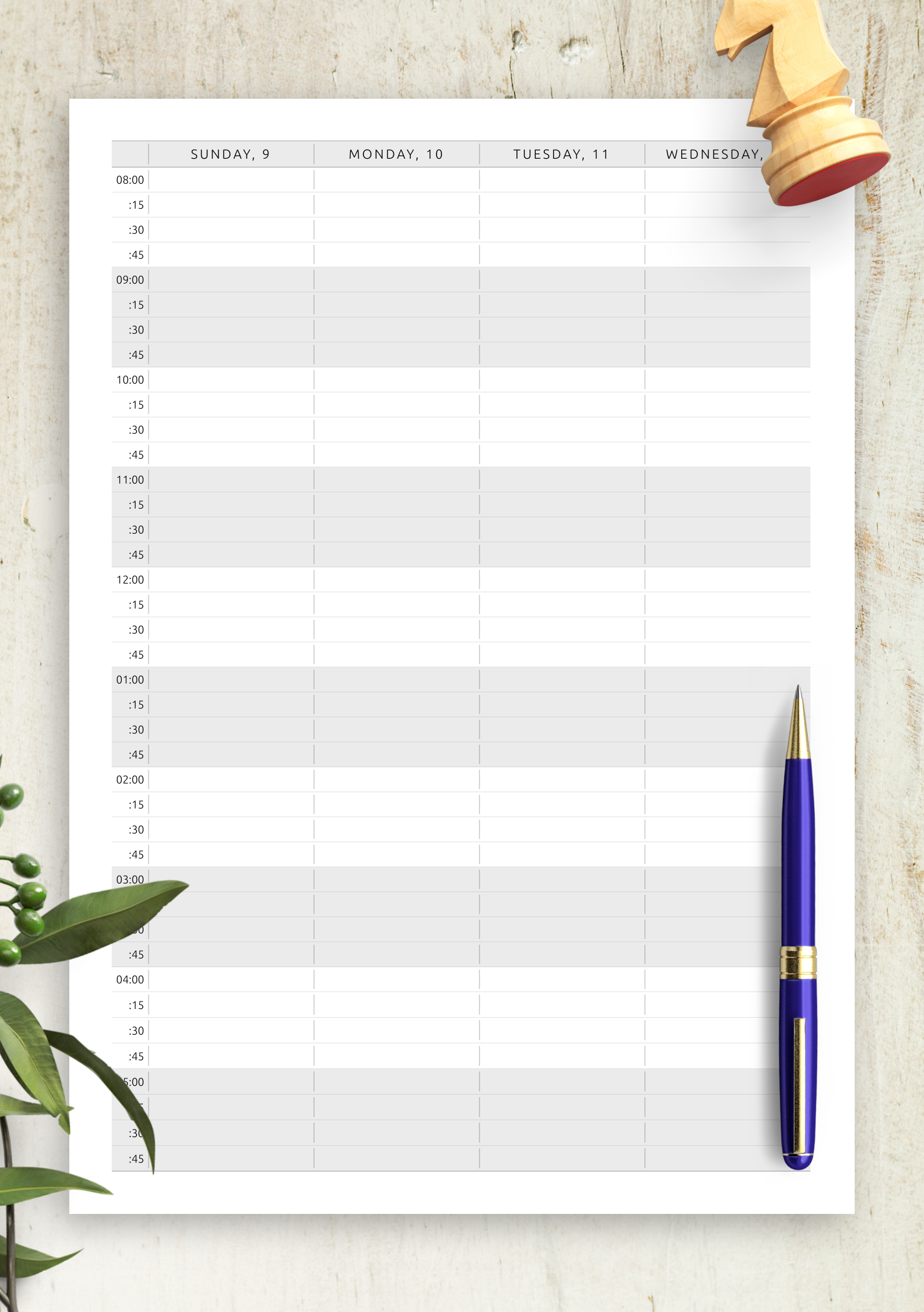 Appointment Calendar Vertical Appointment Calendar Vertical