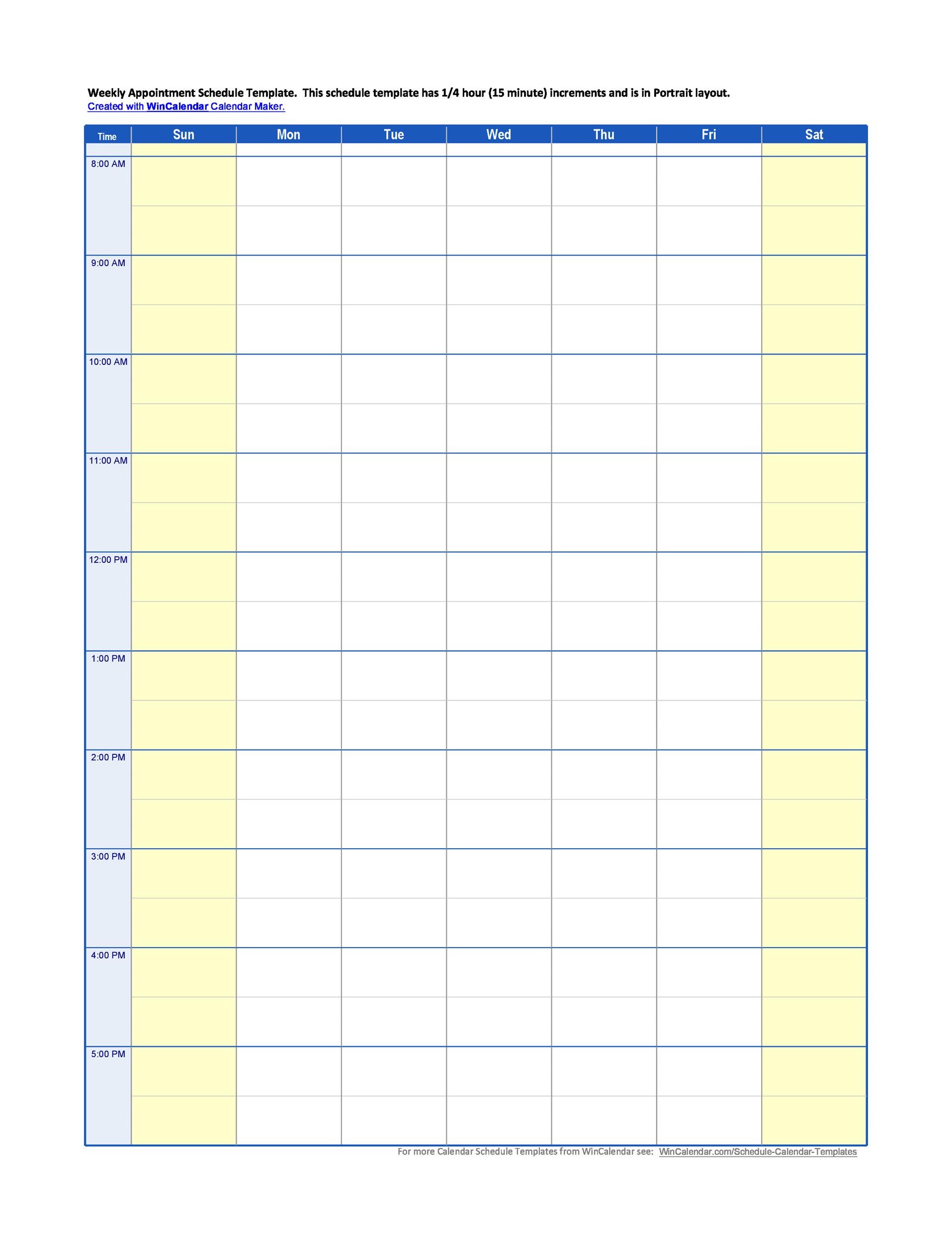 Appointment Schedule Templates Appointment Schedule Templates