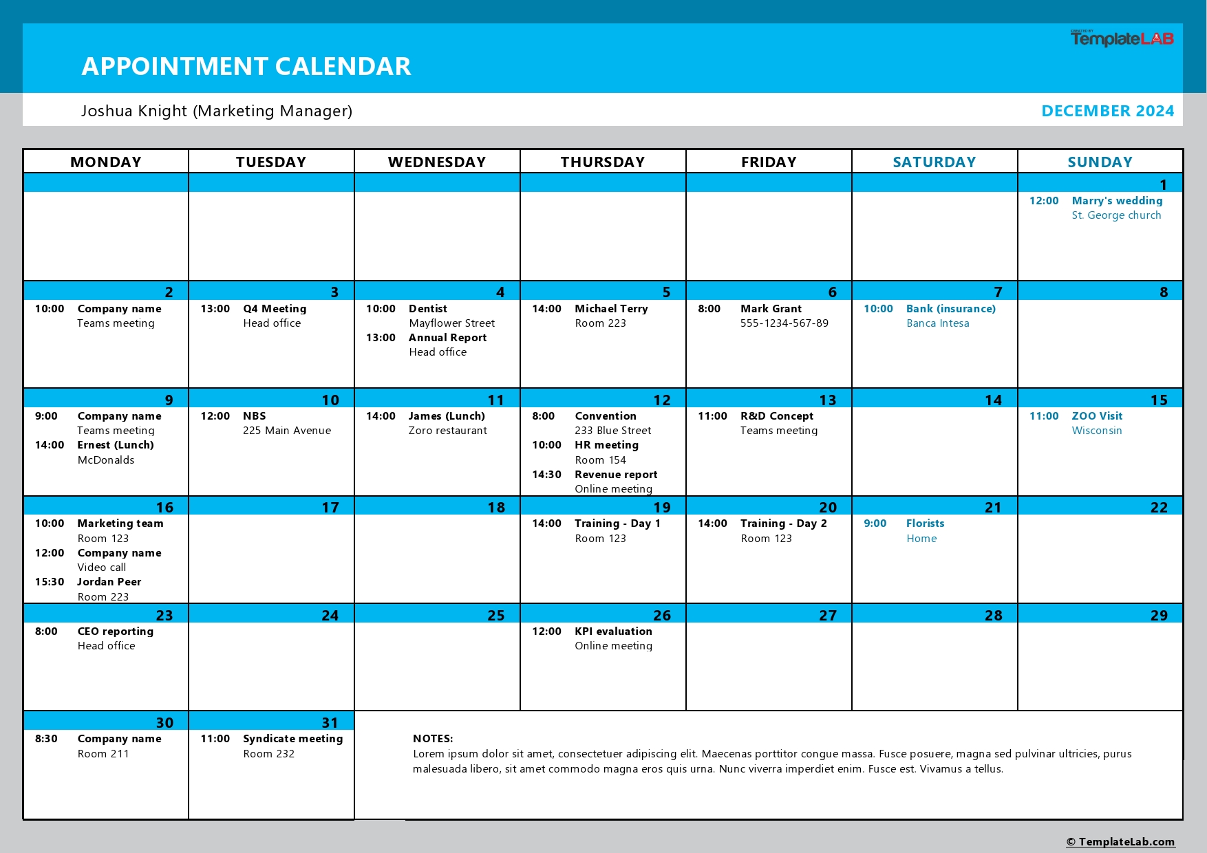 Appointment Schedule Templates Appointment Schedule Templates